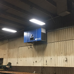 Blue Ox Air Cleanered installed at AIS to remove welding and plasma cutting smoke.